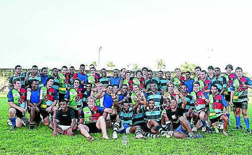 The under-17 Far North Coast squad unite with the Lelean team after a tough match. The under-17 Far North Coast squad unite with the Lelean team after a tough match.